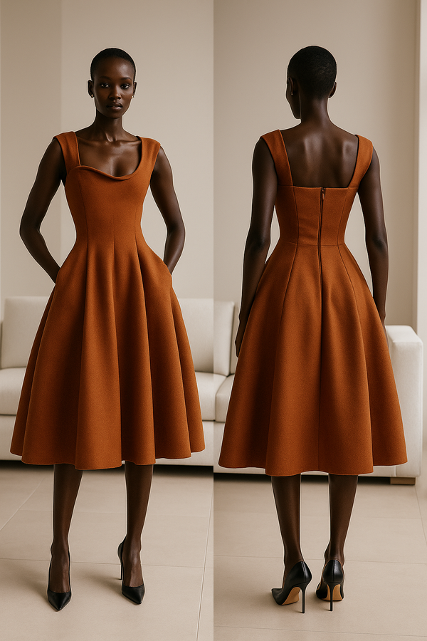 Musow Ka Jigi Dress - Fit and Flare Midi Dress