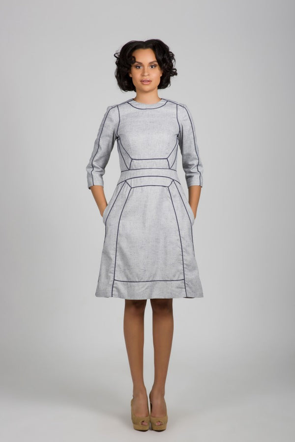 Dress with Straight Lines